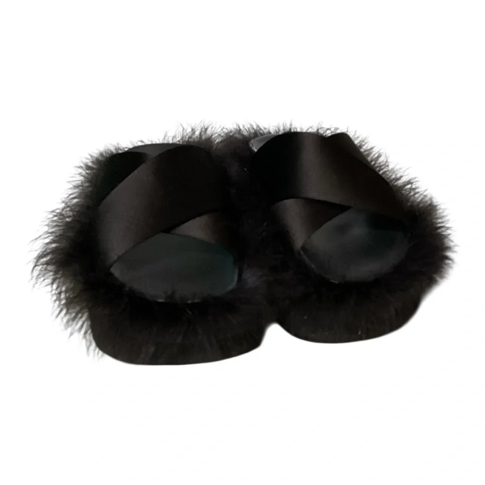 Simone Rocha HM Feather Slides Size 38